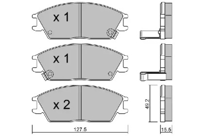 Комплект тормозных колодок AISIN BPHY-1904